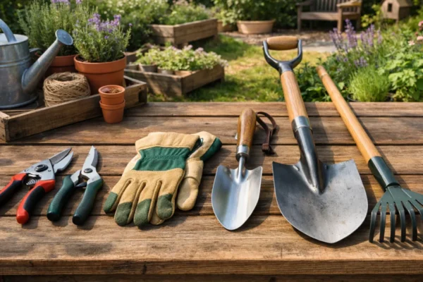 Pravilno održavani vrtni alati pripremljeni za rad u vrtu