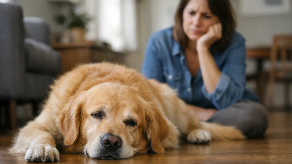 Pas s promjenama u ponašanju koje mogu upućivati na bolest