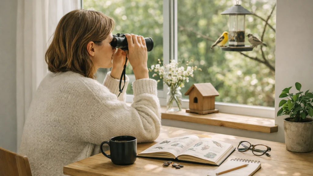 Osoba uživa u jednostavnom hobiju koji je osobno ispunjava