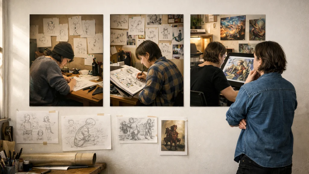 Razvoj ilustratorskog stila kroz godine rada i vježbe