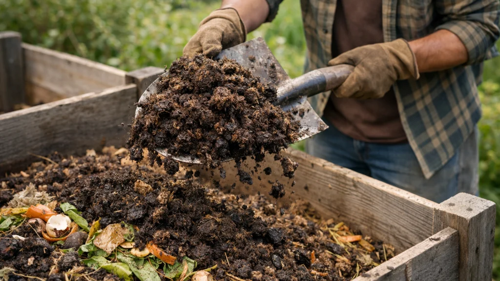 Dodavanje prirodnih aktivatora za ubrzavanje razgradnje komposta