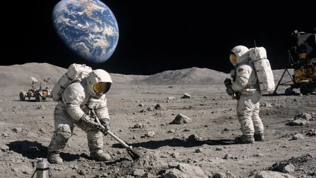Prvi koraci ljudske prisutnosti na Mjesecu i istraživanje površine