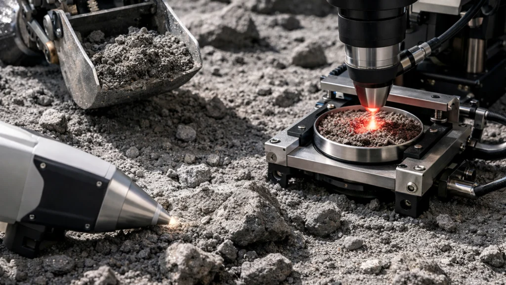 Mjesečeva površina i resursi poput regolita i minerala