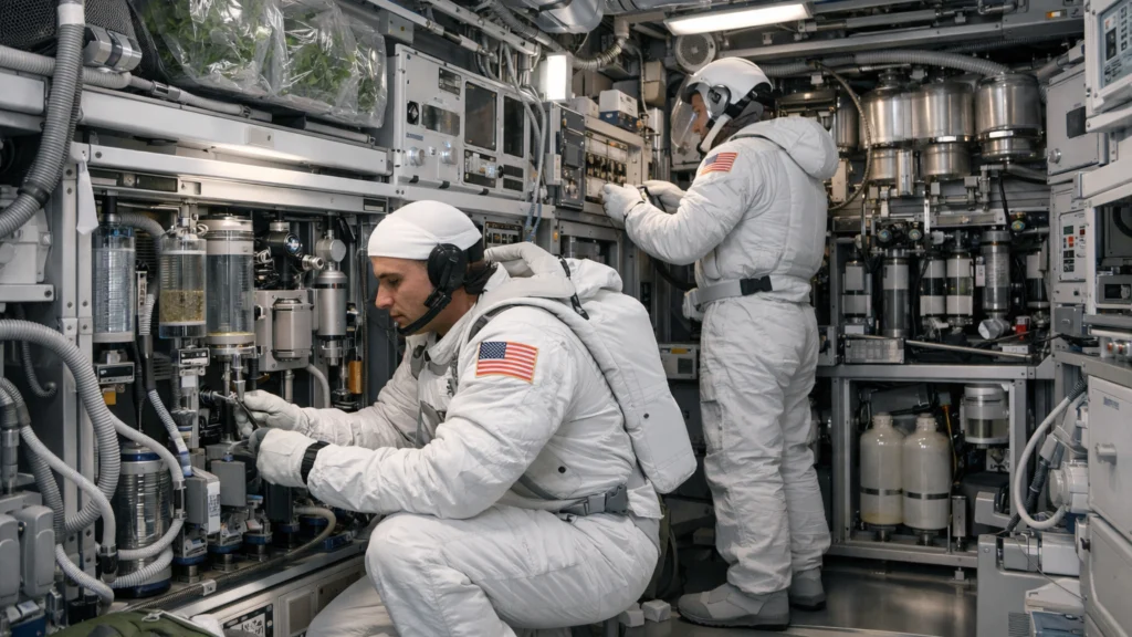 Napredni sustavi za recikliranje i život u mjesečevoj bazi