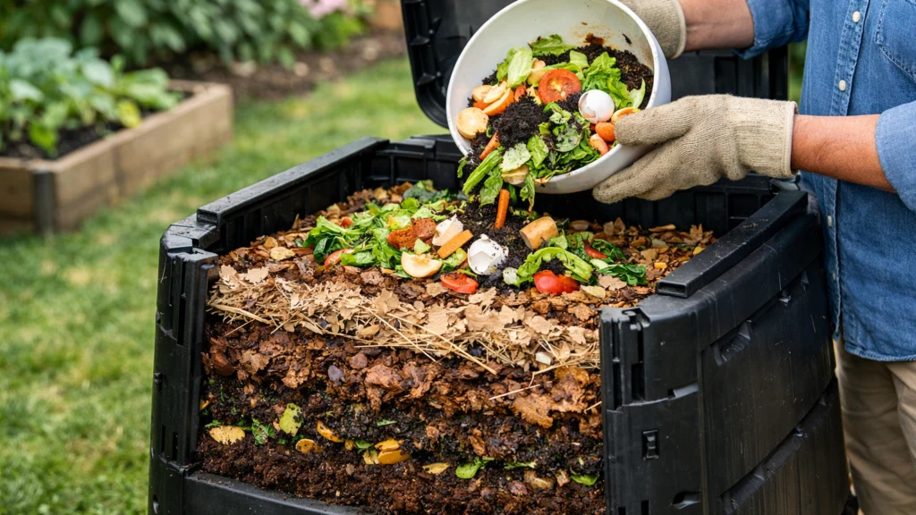 Pravilno slaganje slojeva u kućnom komposteru