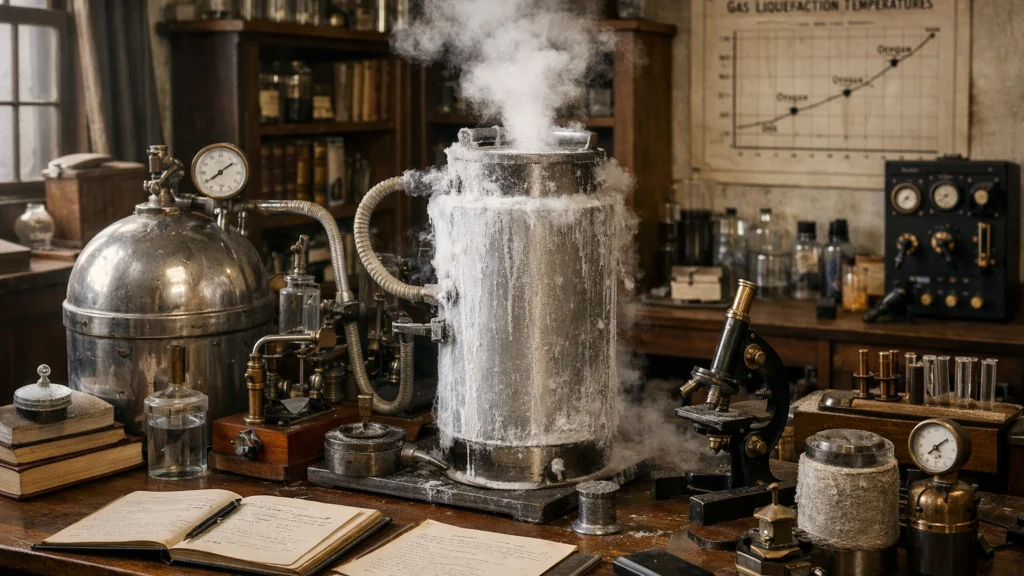 Rani laboratoriji i oprema za istraživanje kriogenike sredinom 20. stoljeća
