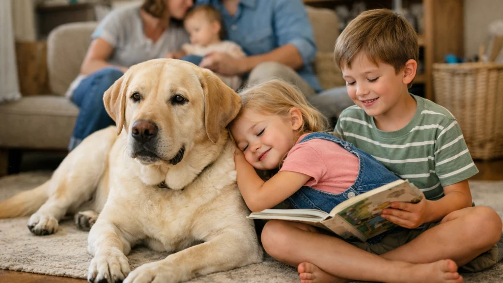 Labrador retriver u obitelji s djecom – strpljiv i pouzdan obiteljski pas