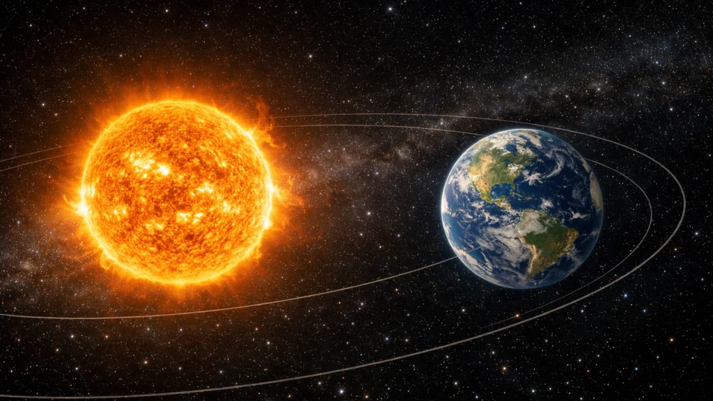 Vizualizacija sustava Sunce–Zemlja i njihovog orbitalnog odnosa