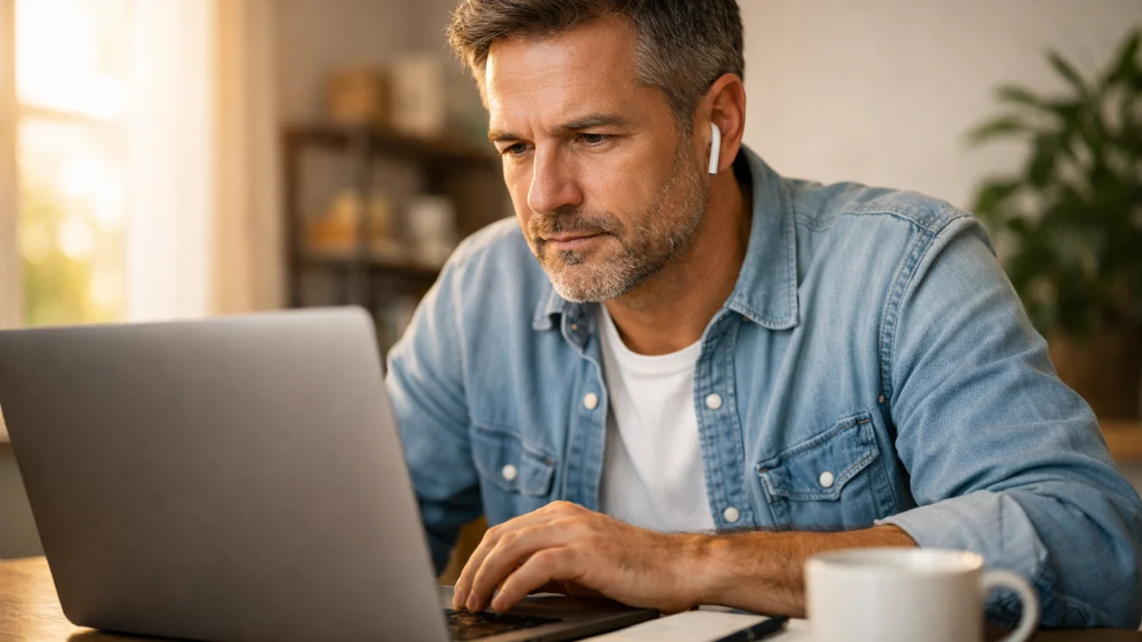 Odrasla osoba sudjeluje u online učenju i razvija digitalne vještine kroz cjeloživotno obrazovanje