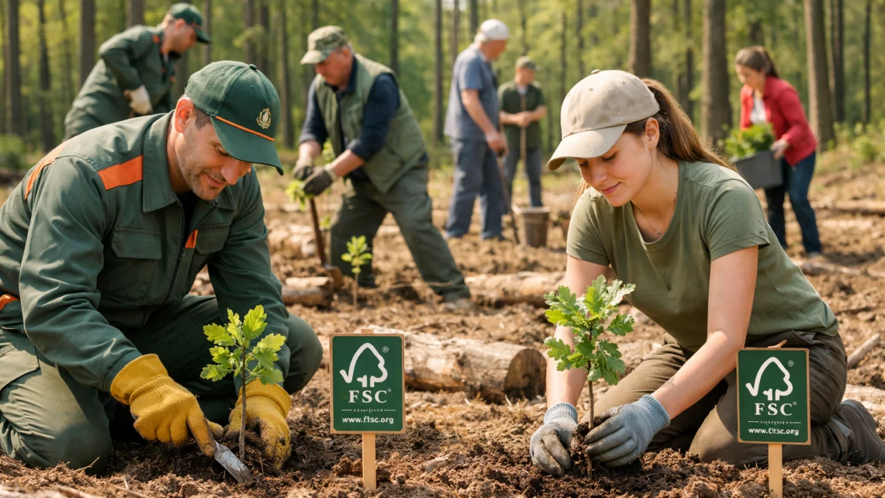 Sadnja mladih hrastova u Hrvatskoj uz FSC oznake, primjer održivog gospodarenja šumama i lokalnih inicijativa