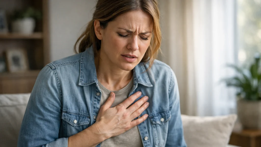 Fizički simptomi napadaja panike poput lupanja srca i napetosti