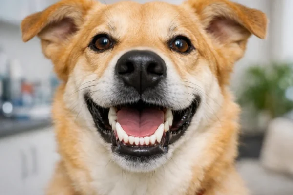Zdravi zubi psa i čist osmijeh kao rezultat pravilne dentalne njege