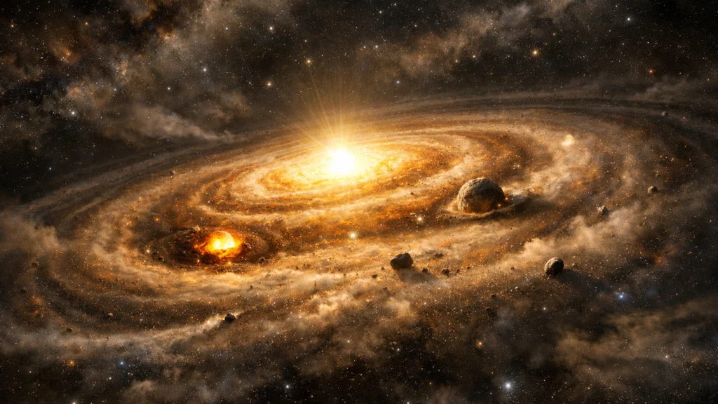 Formiranje Sunčeva sustava iz protoplanetarnog diska plina i prašine