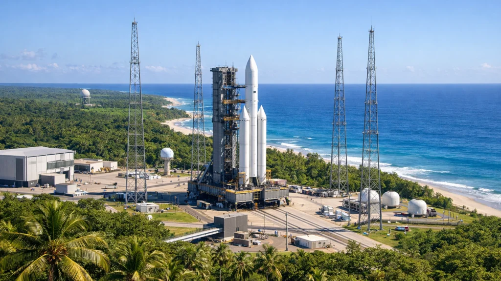 Lansirna baza blizu ekvatora koja koristi rotaciju Zemlje