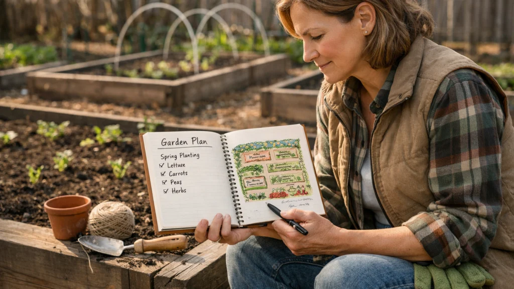 Vrtlar planira sezonske radove u vrtu uz bilješke i gredice