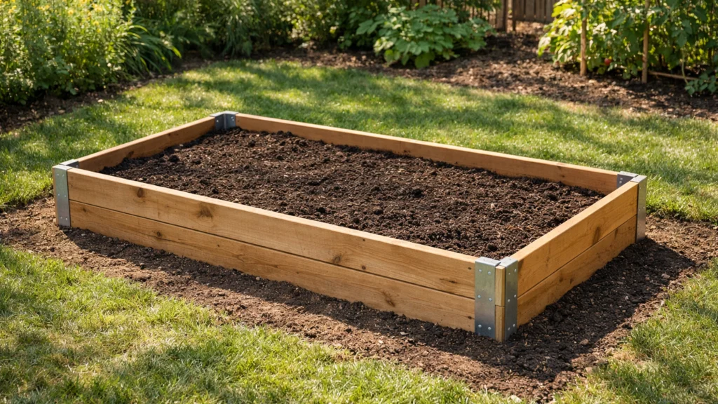 Lokacija podignute gredice s dovoljno sunčeve svjetlosti