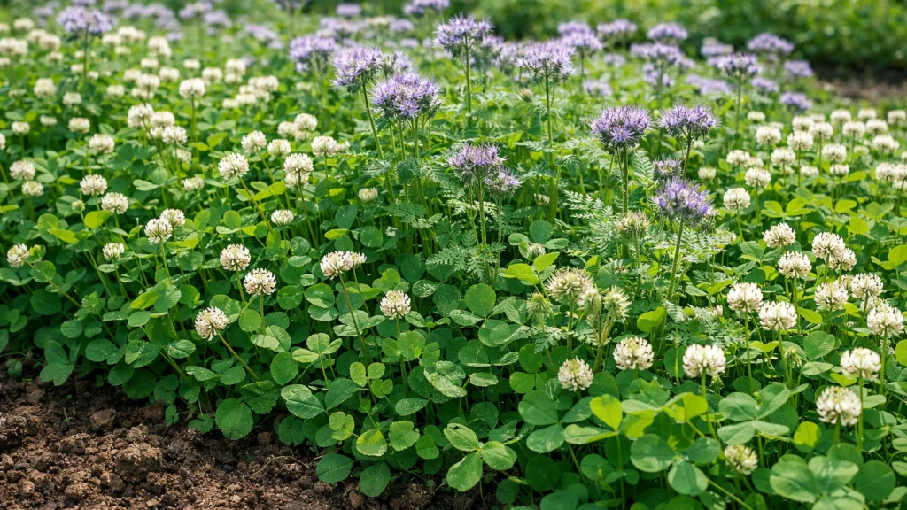 Pokrovne biljke poput djeteline za prirodno suzbijanje korova