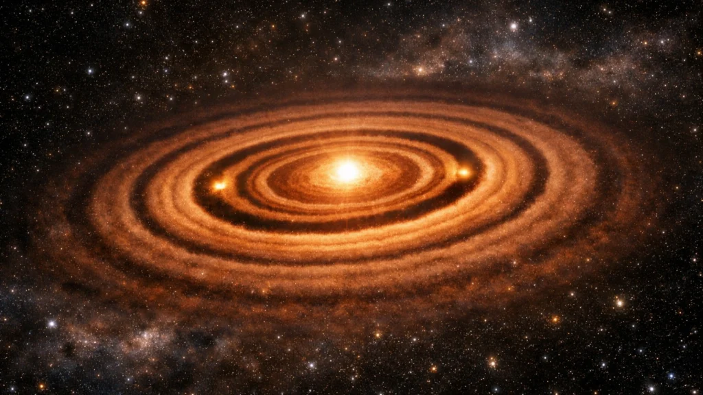 Prstenovi i praznine u protoplanetarnom disku uzrokovani nastankom planeta