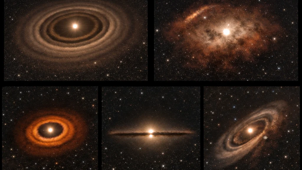 Usporedba različitih protoplanetarnog diskova i njihovih struktura