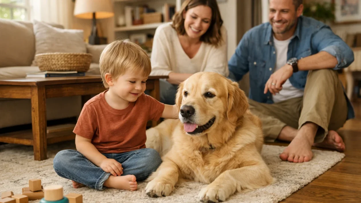 Siguran suživot psa i djeteta u obiteljskom domu uz nadzor odraslih