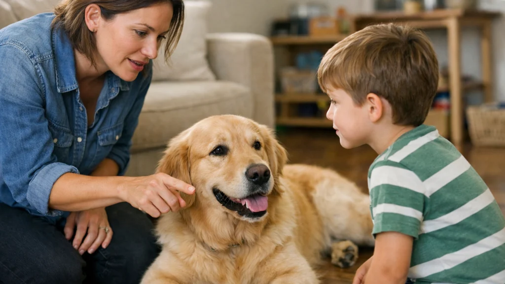 Učenje djeteta kako pravilno i sigurno pristupiti psu