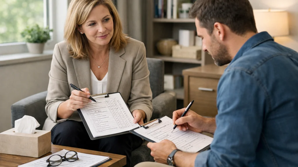 Psiholog provodi psihološku procjenu i testiranje u savjetovalištu