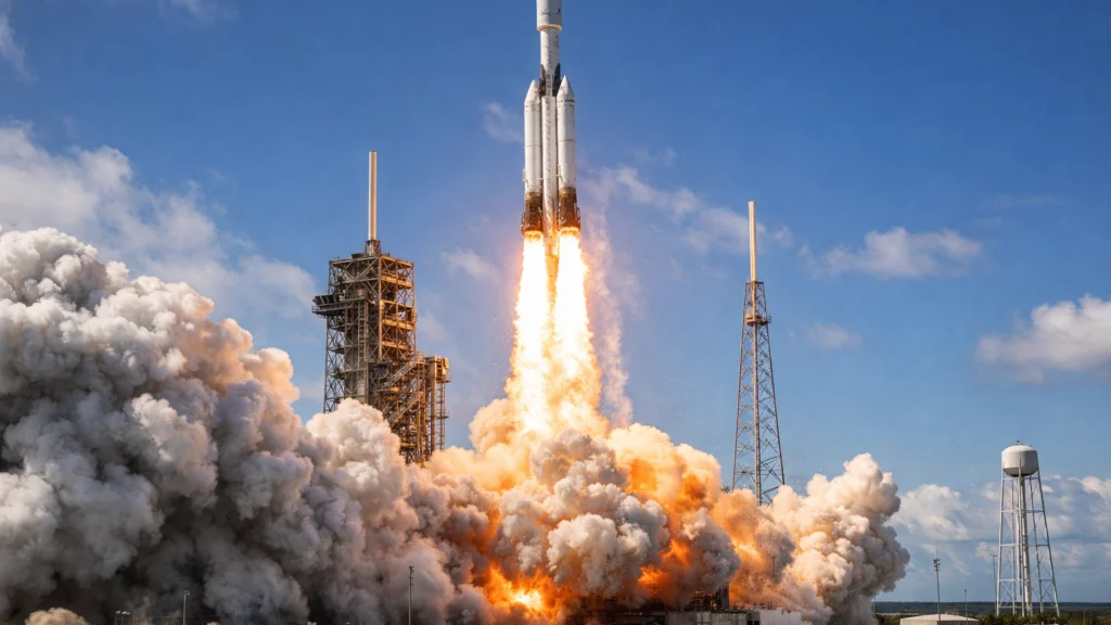 Lansiranje rakete s Zemlje kao prvi korak putovanja na Mars