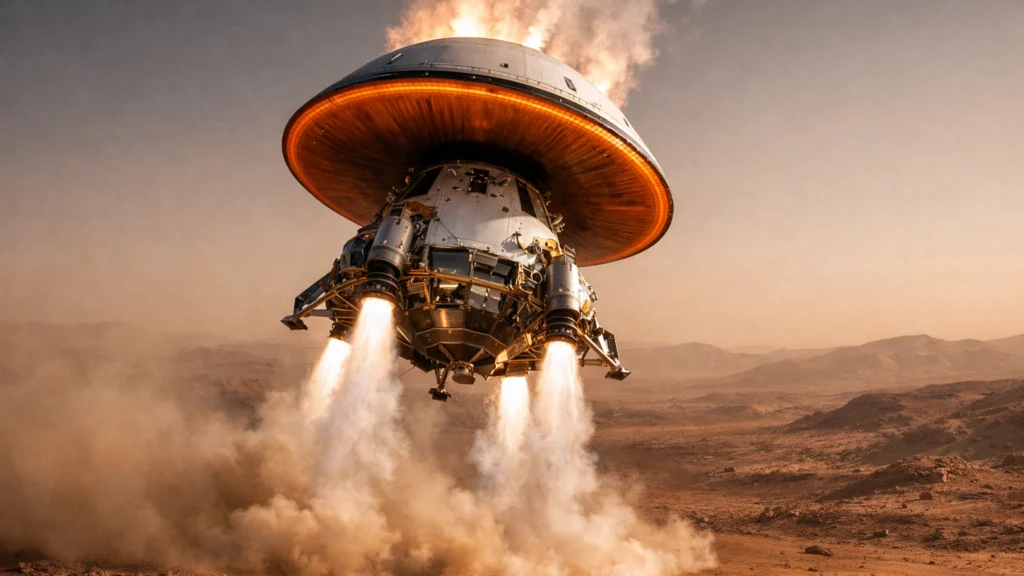 Slijetanje letjelice na Mars uz korištenje naprednih tehnika usporavanja