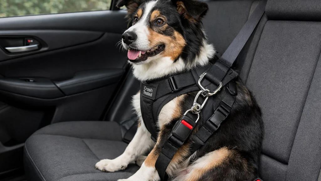 Pas pravilno vezan sigurnosnim pojasom u automobilu