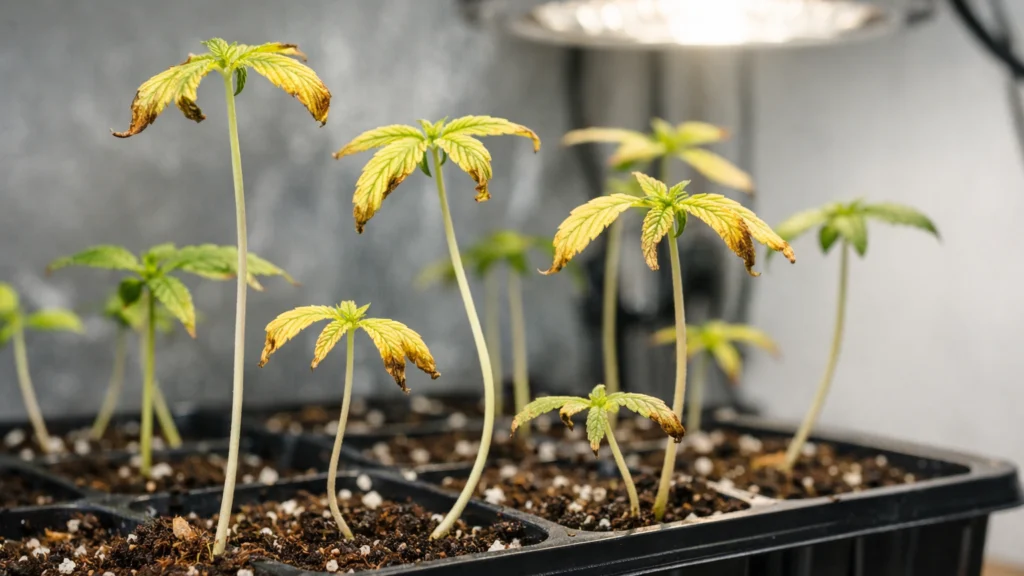 Presadnice s vidljivim greškama uzrokovanim nepravilnom rasvjetom