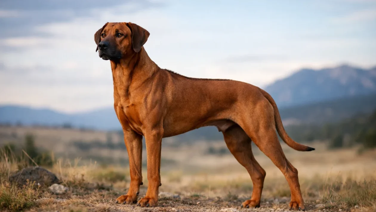 Rhodesian ridgeback snažan i uravnotežen pas u prirodnom okruženju