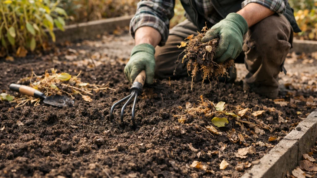 Priprema tla za jesensku sadnju uklanjanjem ostataka prethodnih usjeva