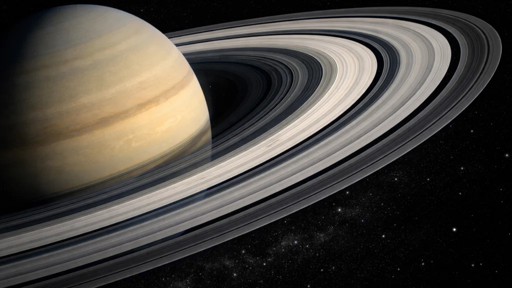 Složena struktura Saturnovih prstena koji orbitiraju oko planeta