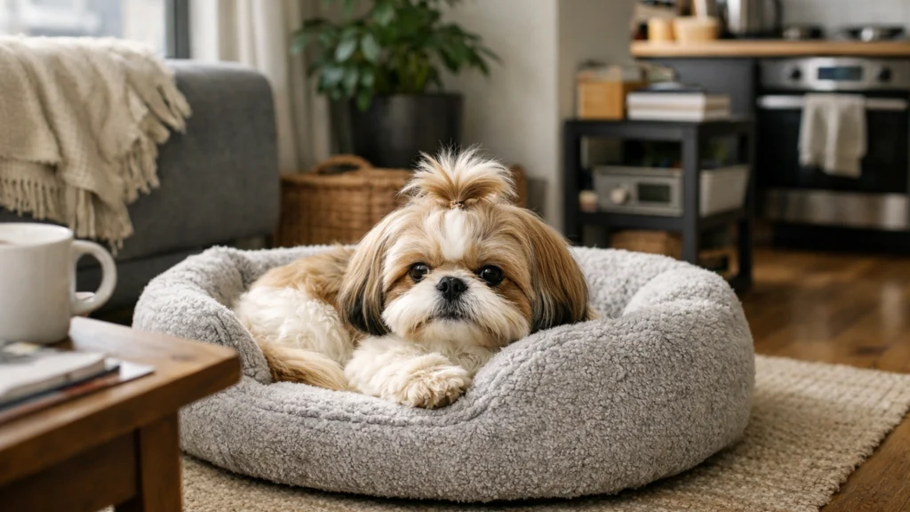 Shih tzu u stanu – mali pas prilagođen životu u zatvorenom prostoru