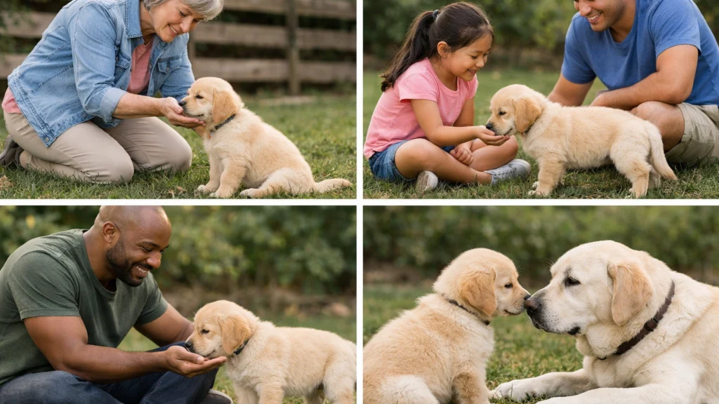 Štene upoznaje ljude i druge pse u mirnom okruženju kao dio socijalizacije