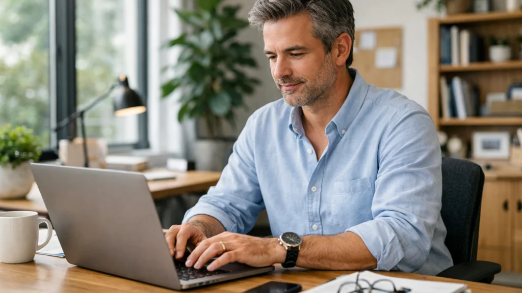 Smirena i fokusirana osoba na poslu zahvaljujući kvalitetnom snu