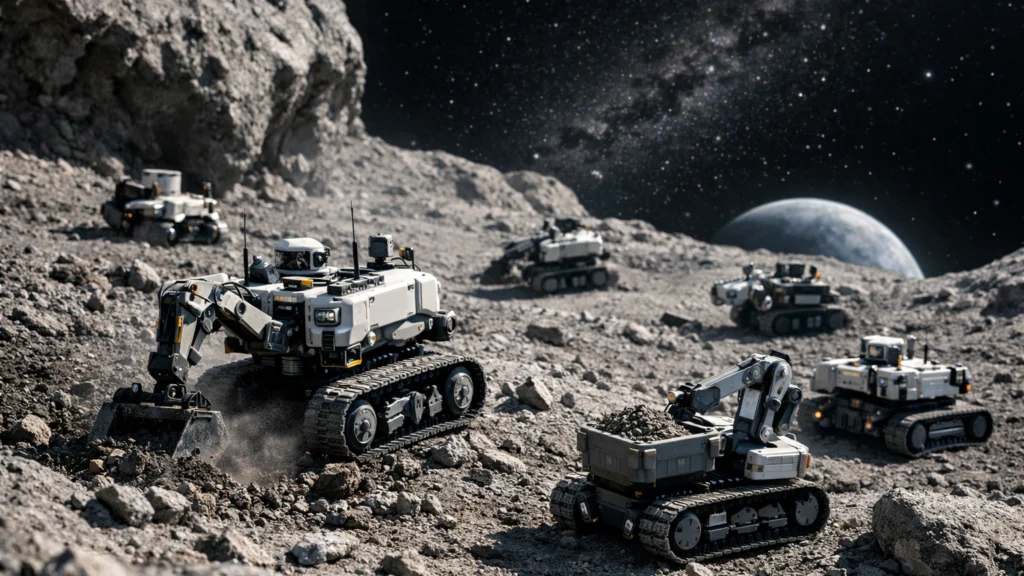 Autonomni roboti koji zajednički rudare asteroid