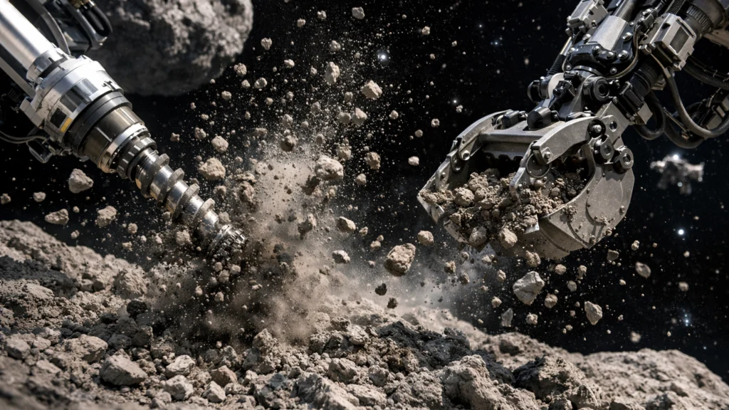 Rudarska oprema u mikrogravitaciji na asteroidu