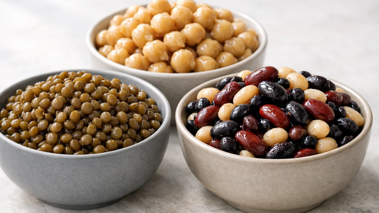 Kuhane mahunarke bogate proteinima i vlaknima prikazane kao zdrav izbor u svakodnevnoj prehrani