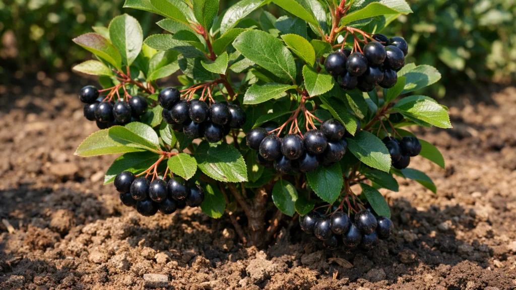 Aronija posađena na sunčanom položaju s kvalitetnim tlom