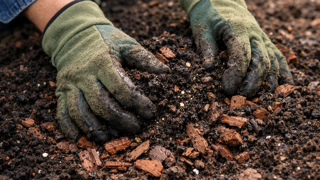 Priprema kiselog tla za sadnju borovnica