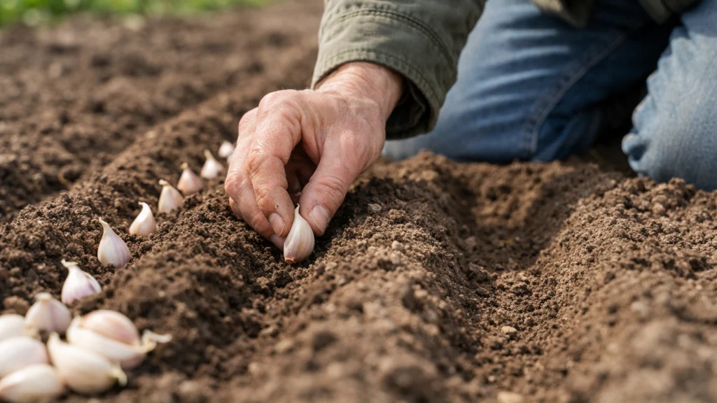 Ispravna sadnja češnjeva češnjaka na odgovarajuću dubinu i razmak