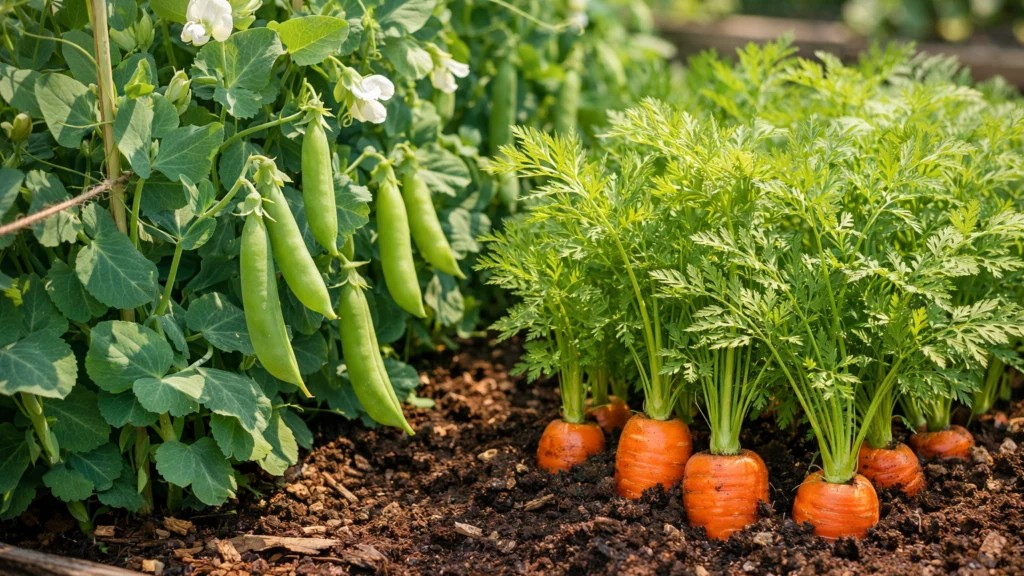 Mješovita sadnja graška i mrkve za bolji rast biljaka