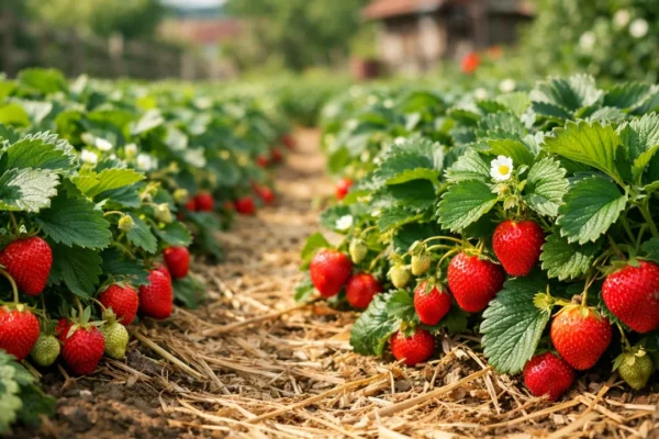 Uzgoj jagoda u vrtu s bogatim, zrelim plodovima i zdravim biljkama