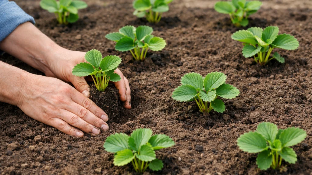 Pravilna sadnja sadnica jagoda s odgovarajućim razmakom