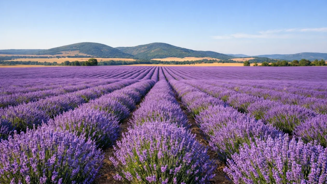 Polje lavande u punom cvatu – uzgoj lavande za početnike
