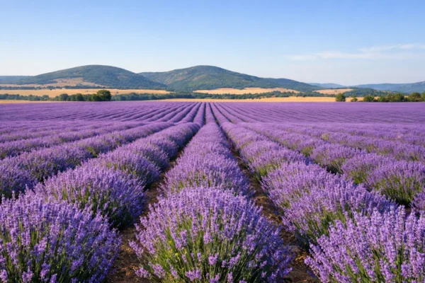 Polje lavande u punom cvatu – uzgoj lavande za početnike