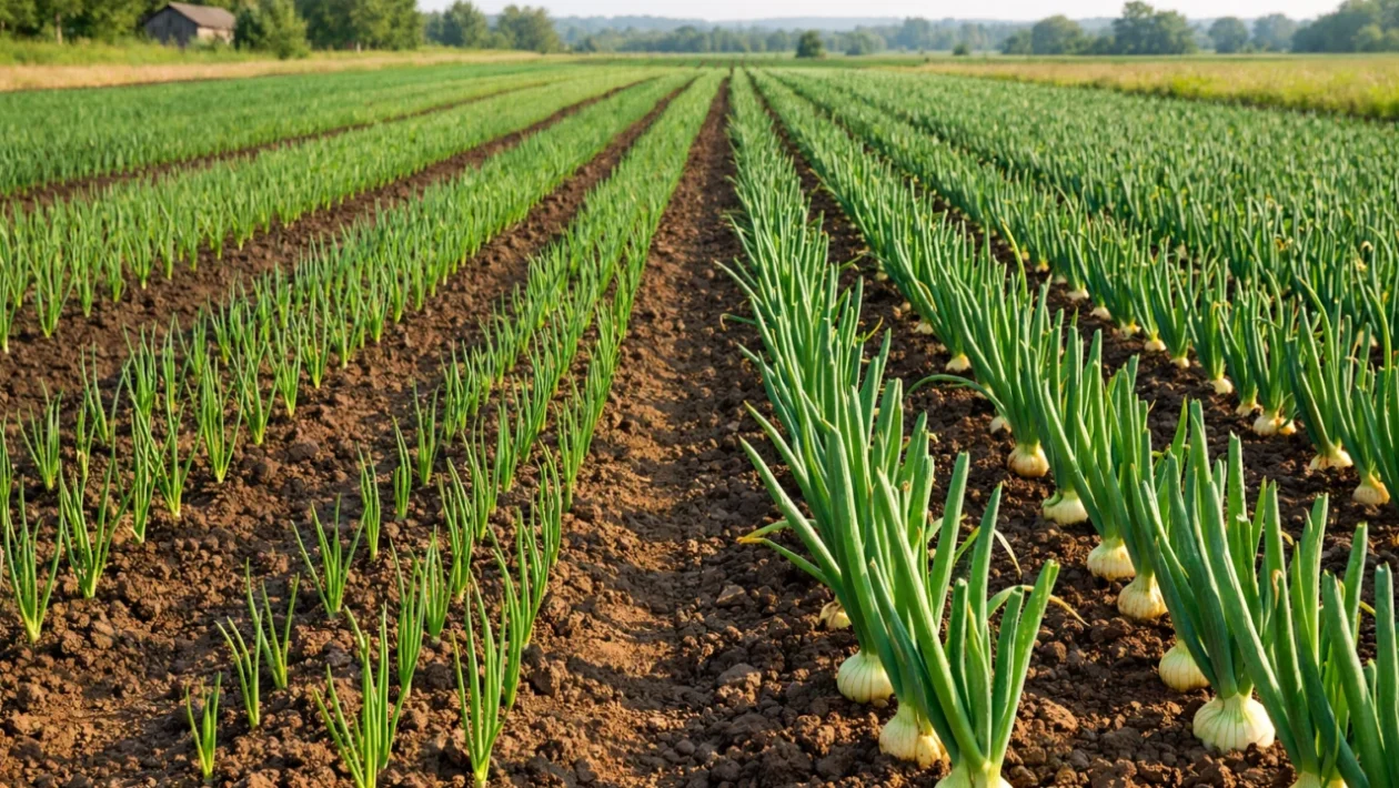 Uzgoj luka iz sjemena i lučica na vrtnoj parceli s ravnim redovima