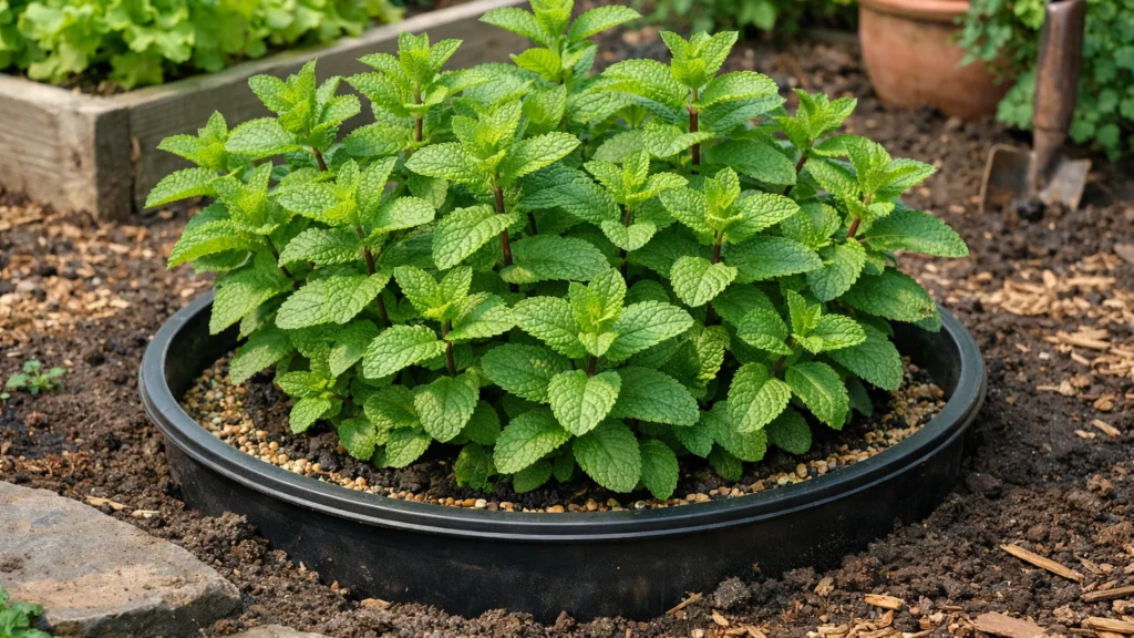 Sadnja mente u posudu kao metoda kontrole širenja