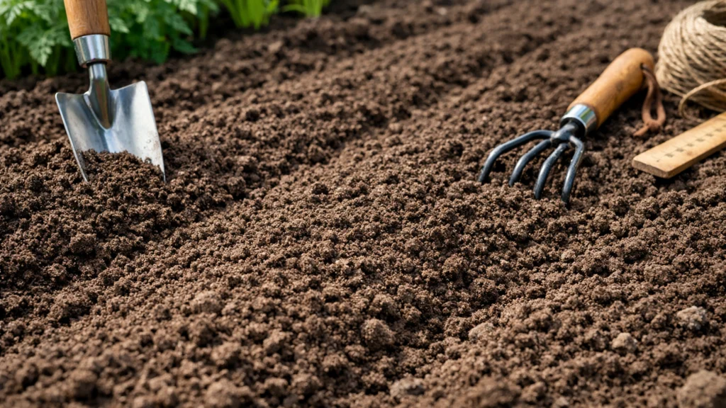 Duboko i rahlo tlo pripremljeno za sjetvu mrkve